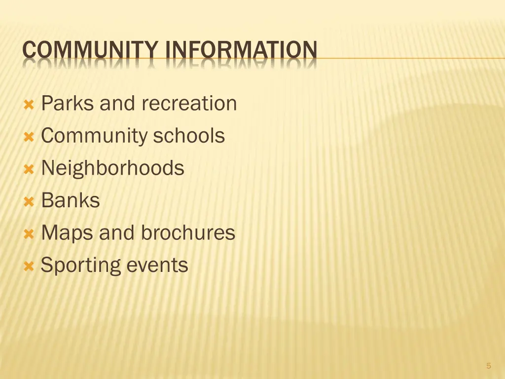 community information