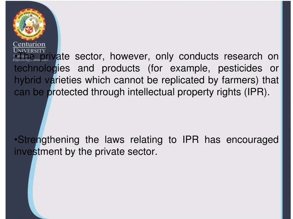 the private sector however only conducts research