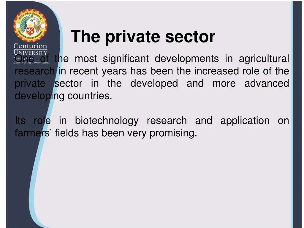 the private sector
