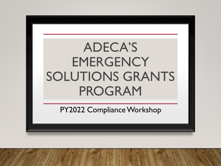 adeca s emergency solutions grants program