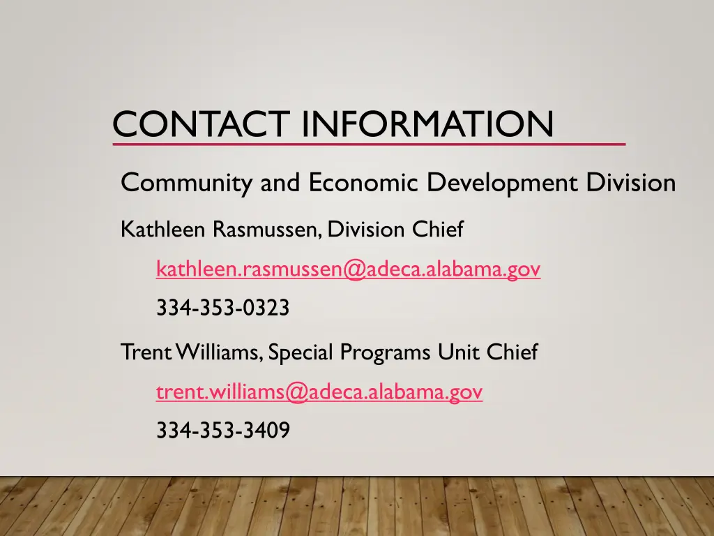 contact information