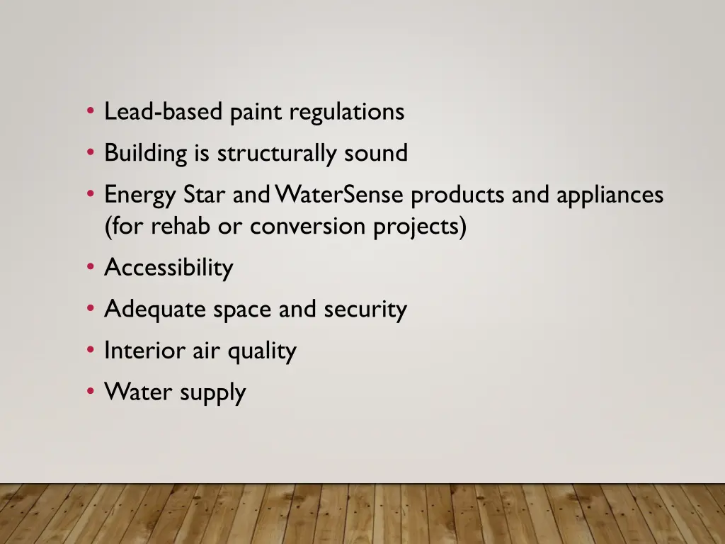 lead based paint regulations building