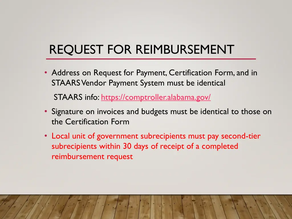 request for reimbursement 1