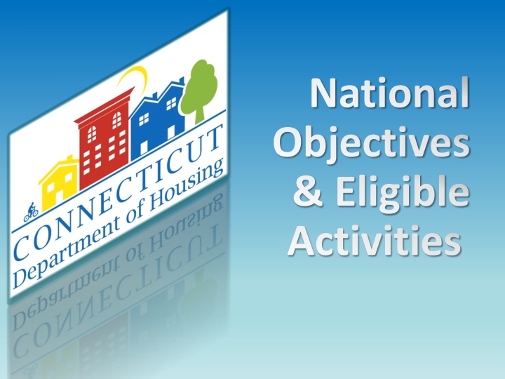 national objectives eligible activities