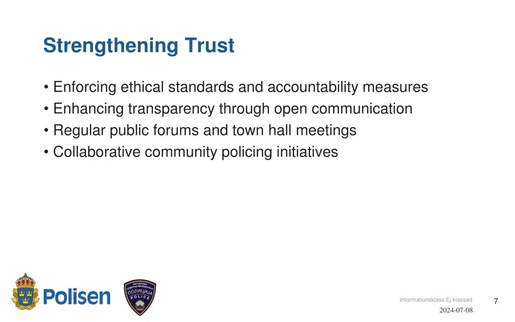 strengthening trust