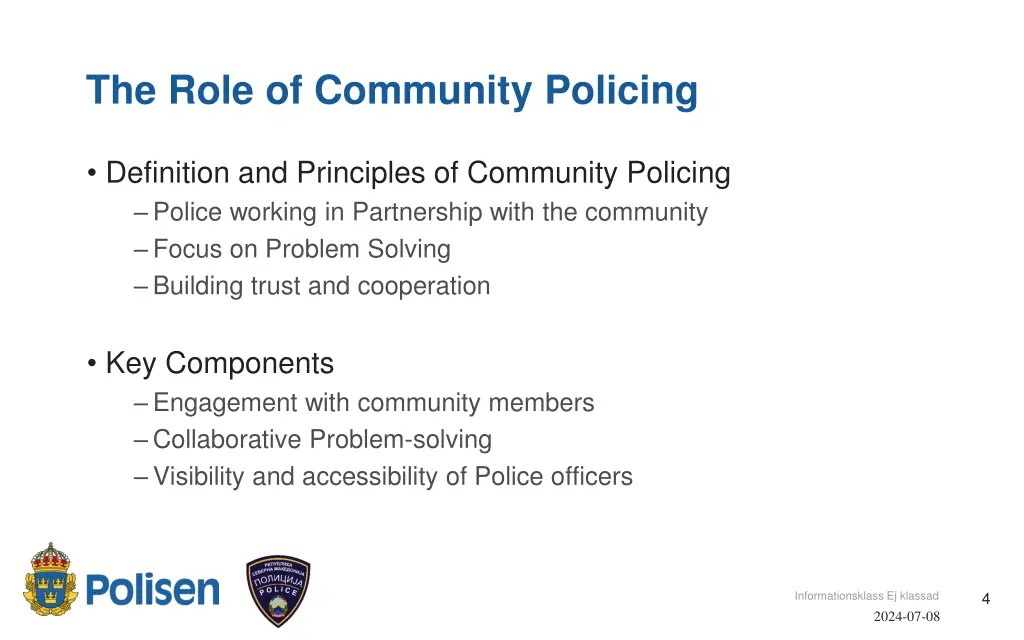 the role of community policing