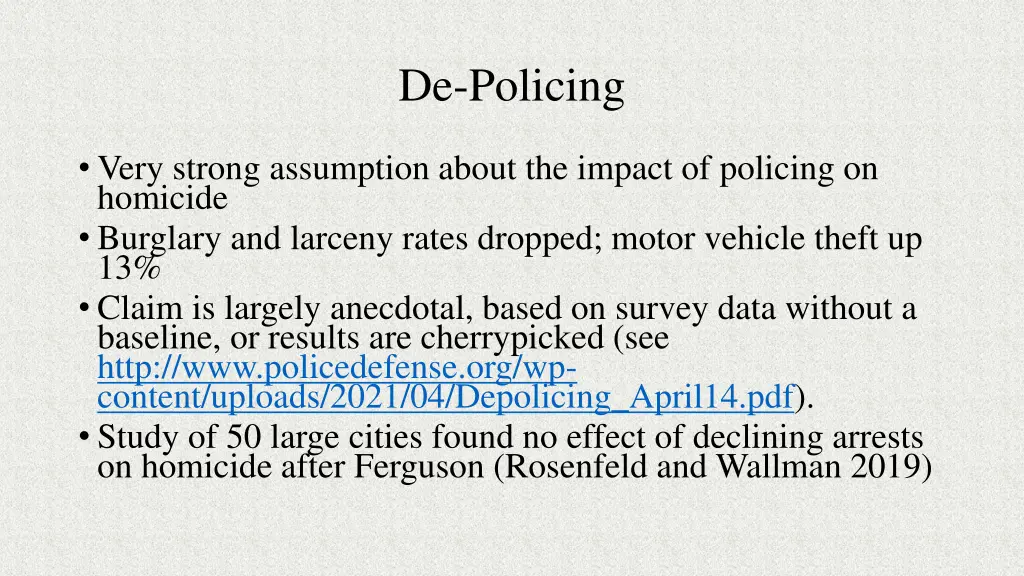 de policing