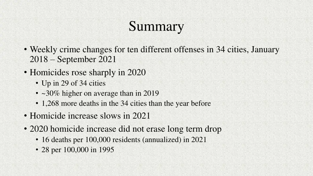 summary