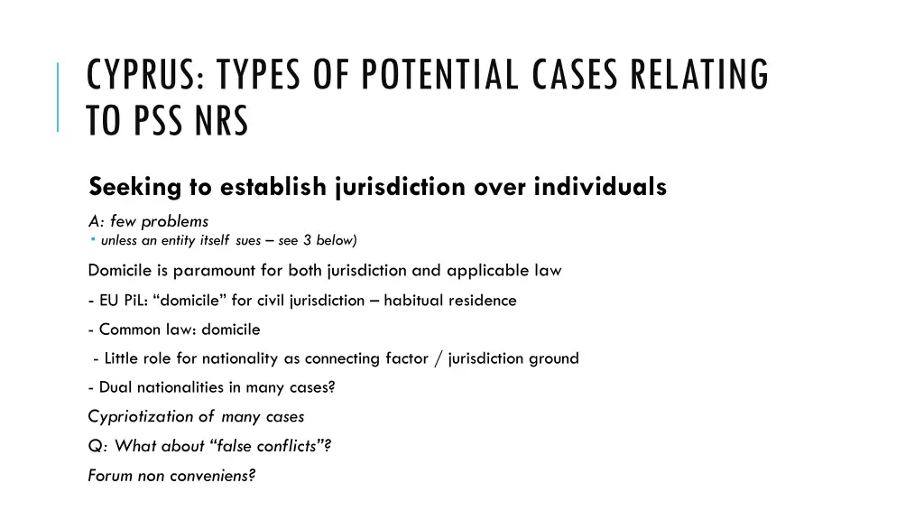 cyprus types of potential cases relating 1