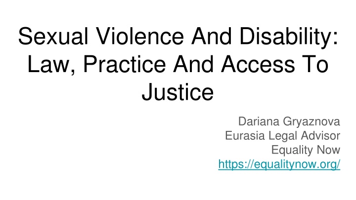 sexual violence and disability law practice