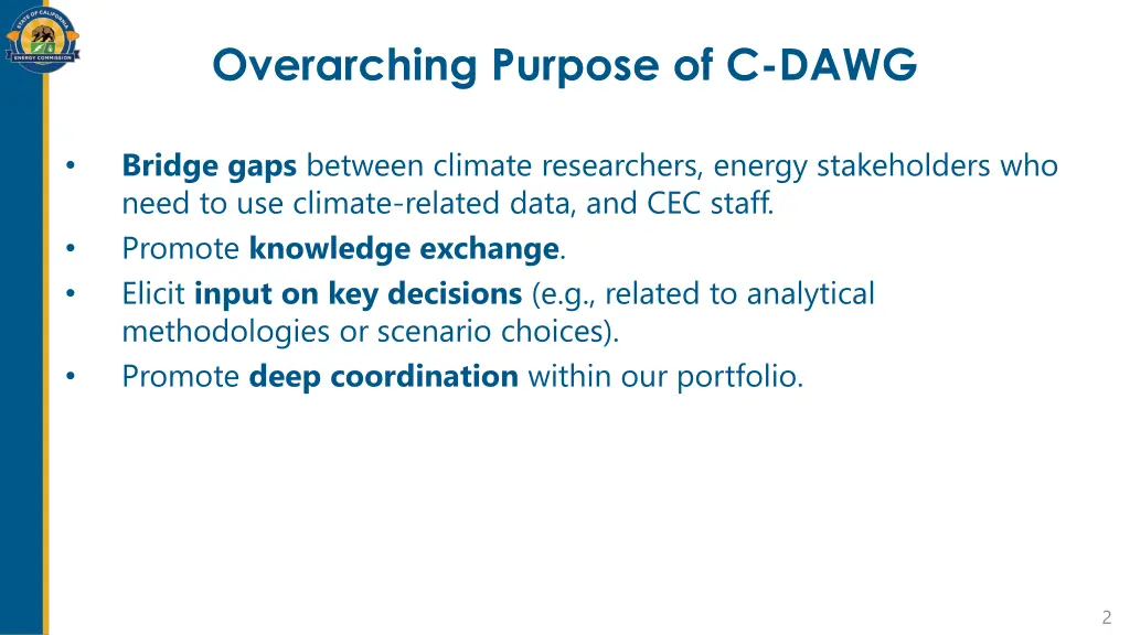 overarching purpose of c dawg