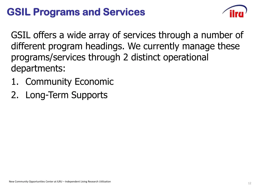 g gsil programs and services sil programs