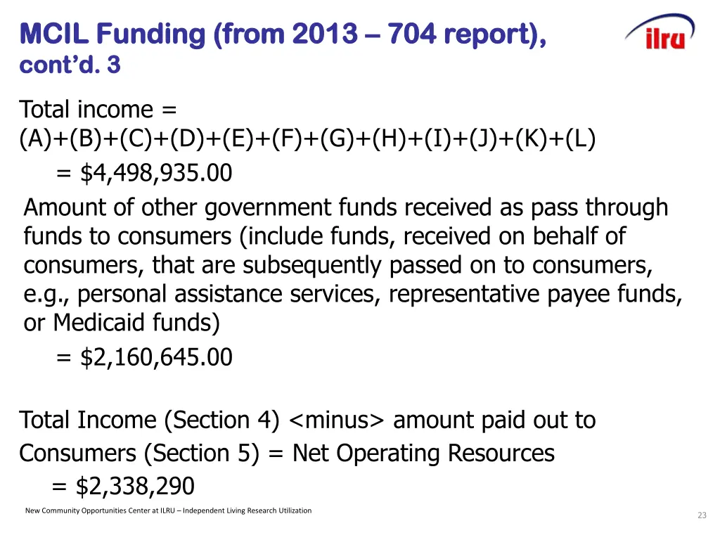 mcil funding from 2013 mcil funding from 2013 1