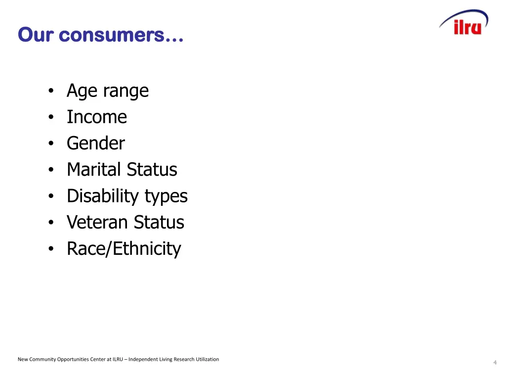 our consumers our consumers
