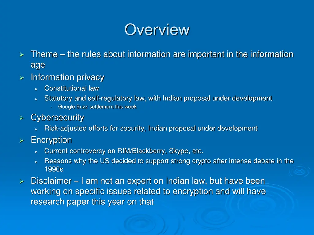 overview