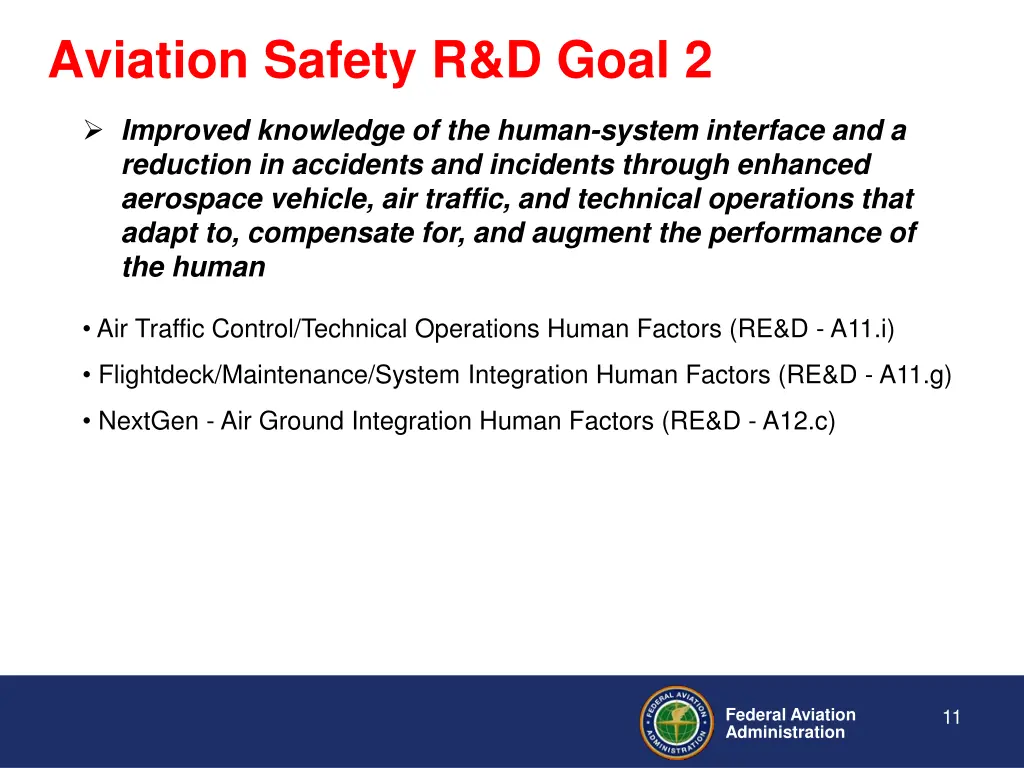 aviation safety r d goal 2