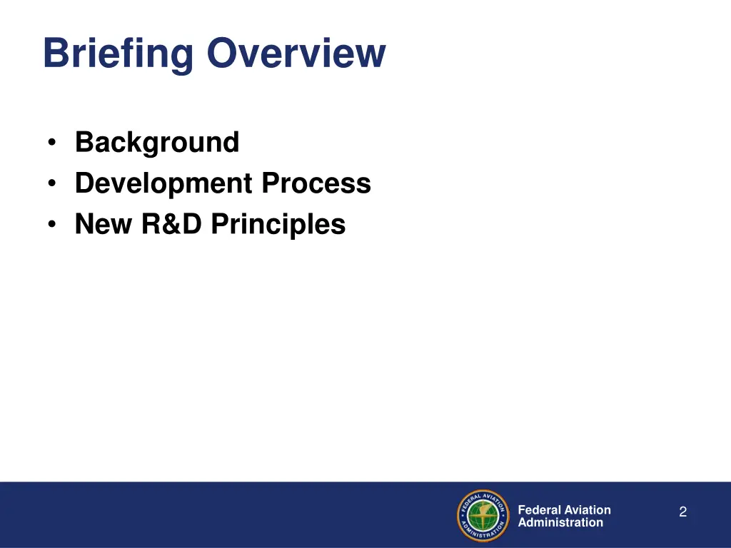briefing overview