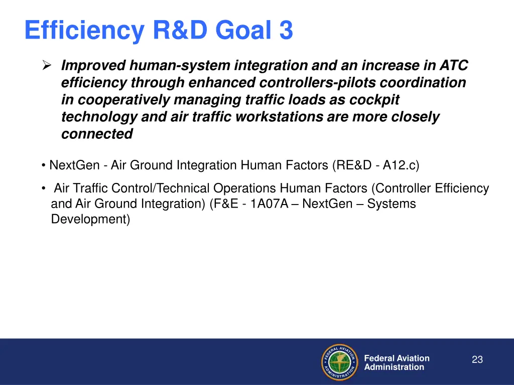 efficiency r d goal 3
