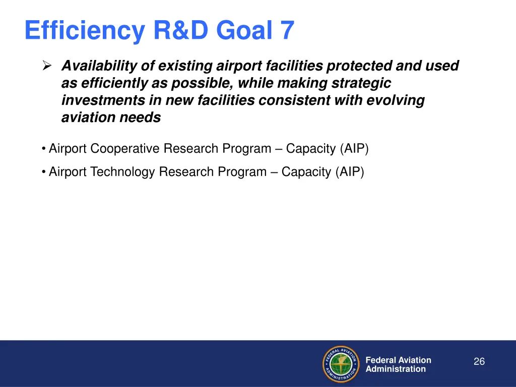 efficiency r d goal 7
