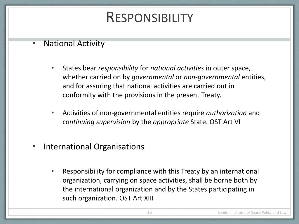 r esponsibility