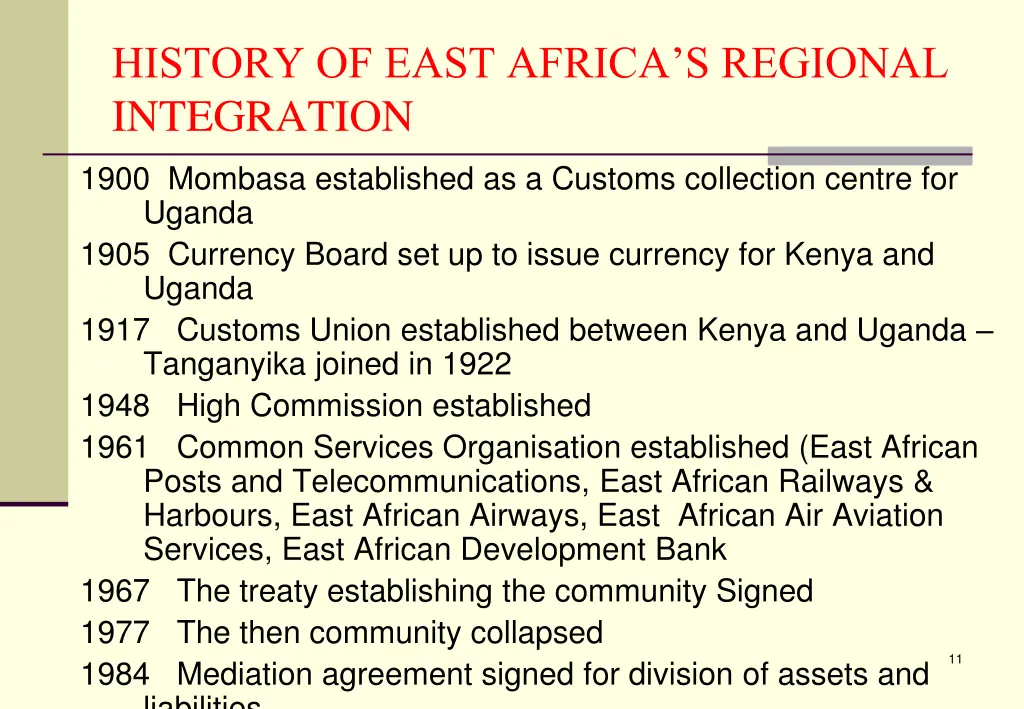 history of east africa s regional integration
