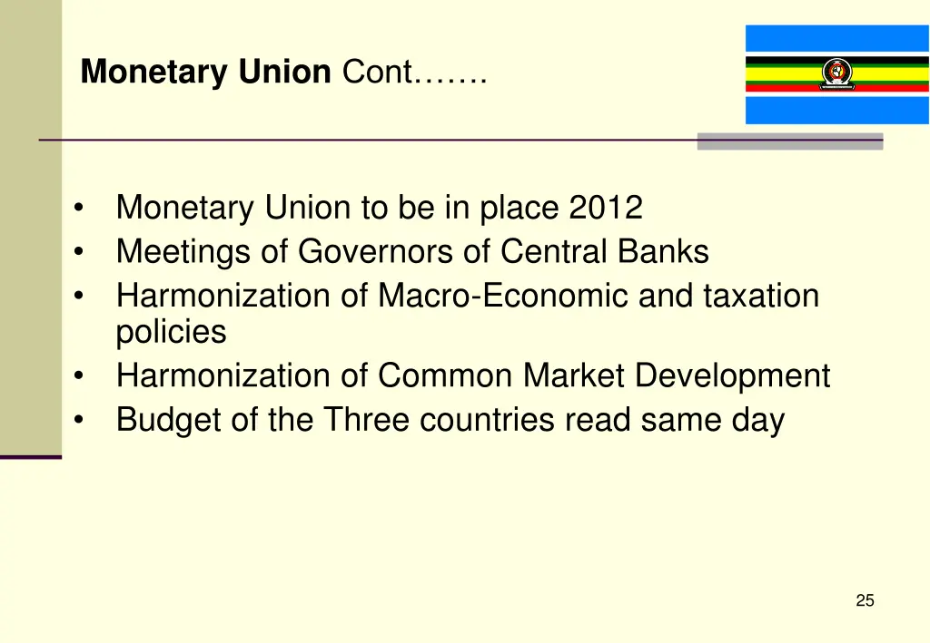 monetary union cont