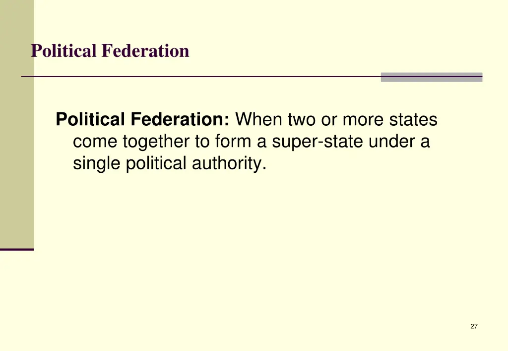 political federation