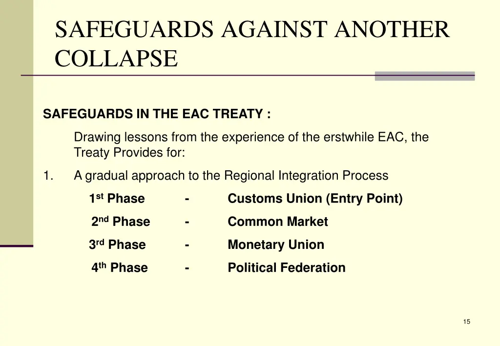 safeguards against another collapse