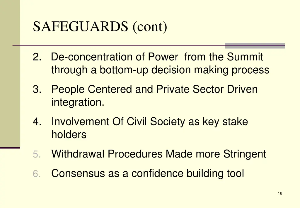 safeguards cont