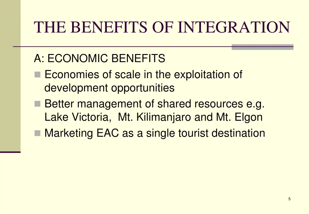 the benefits of integration