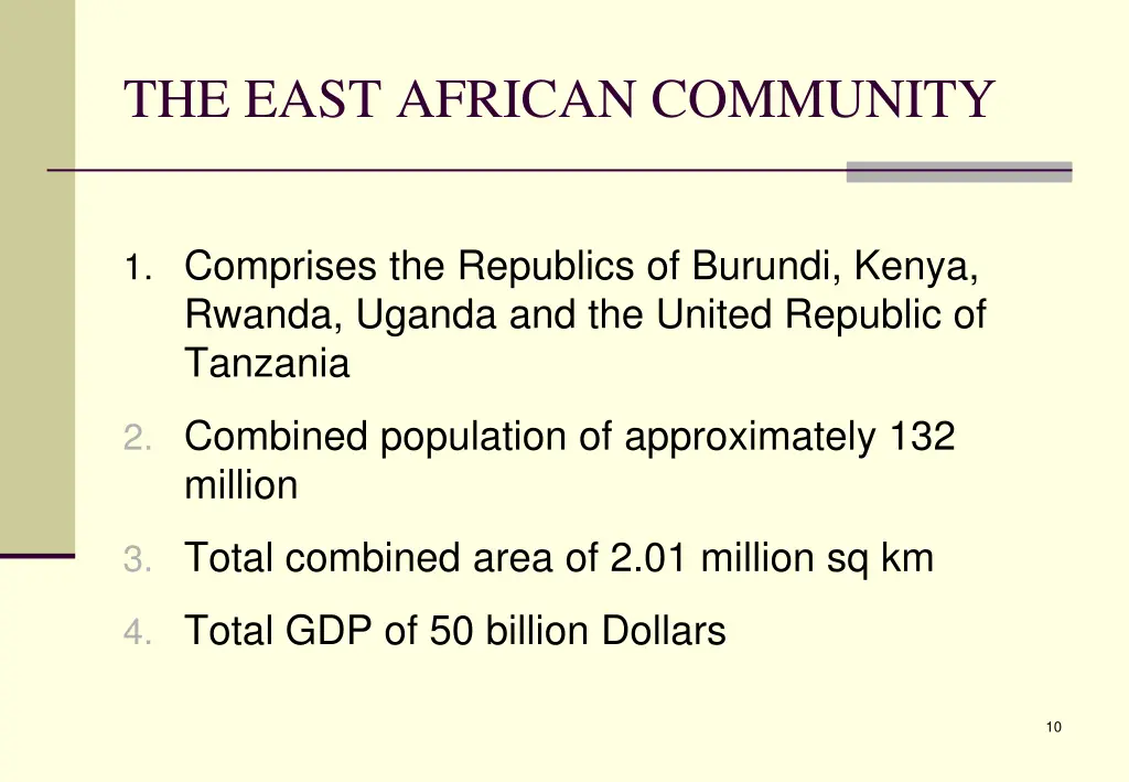 the east african community