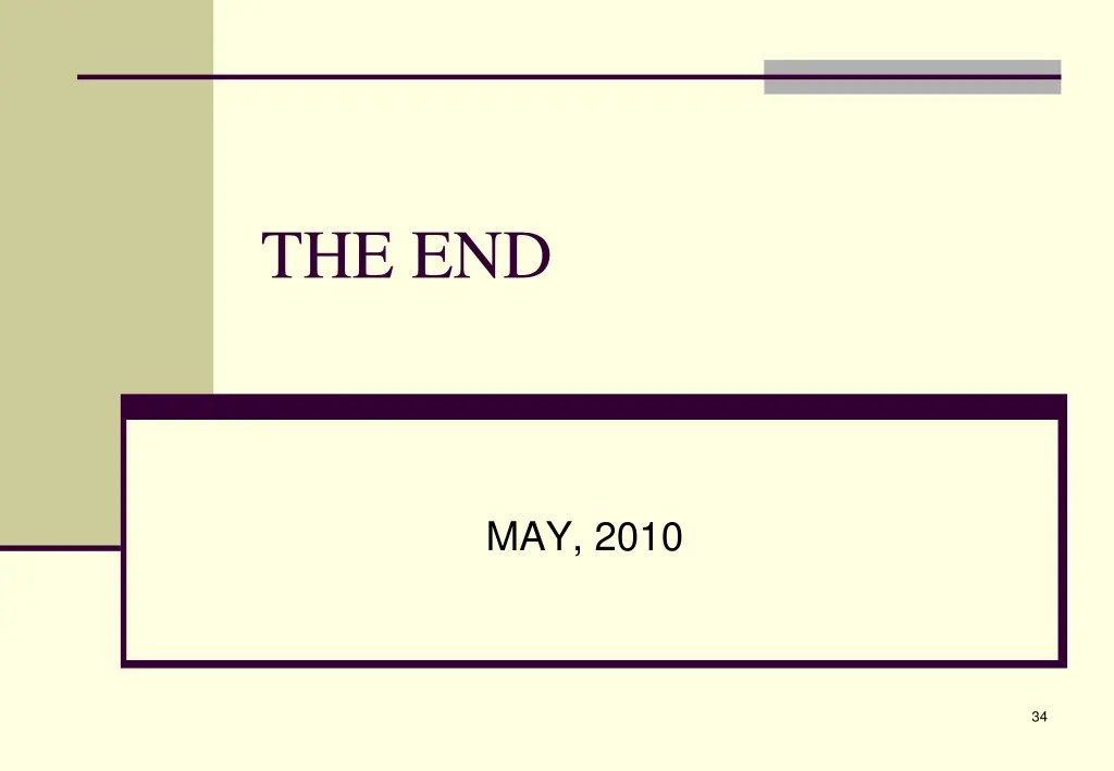 the end