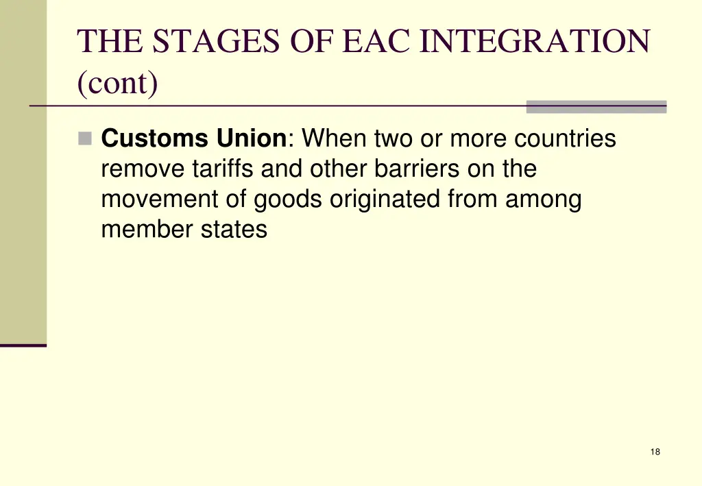 the stages of eac integration cont