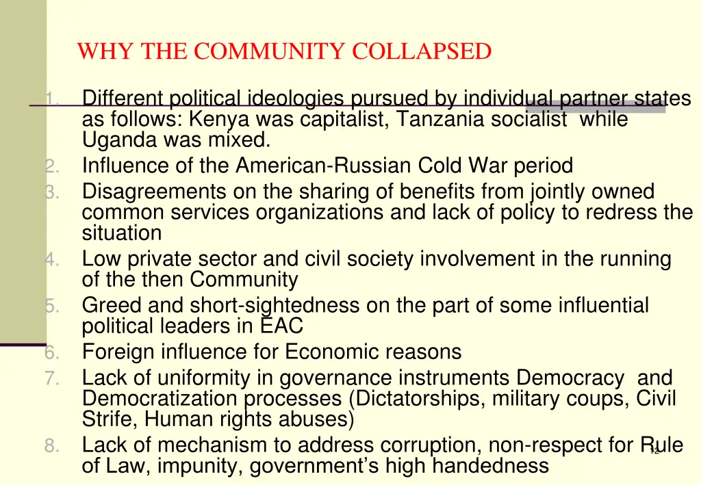 why the community collapsed