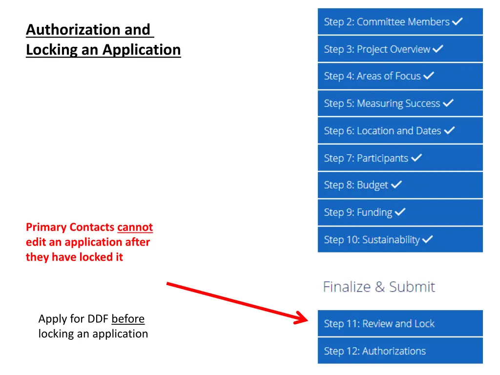 authorization and locking an application