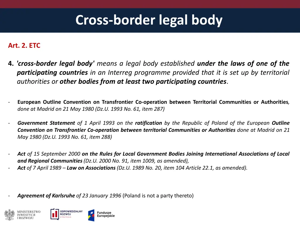 cross border legal body