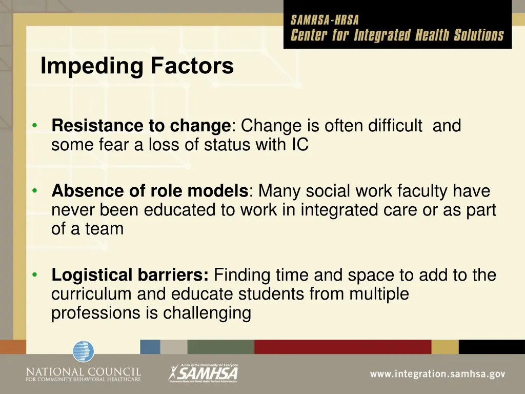 impeding factors