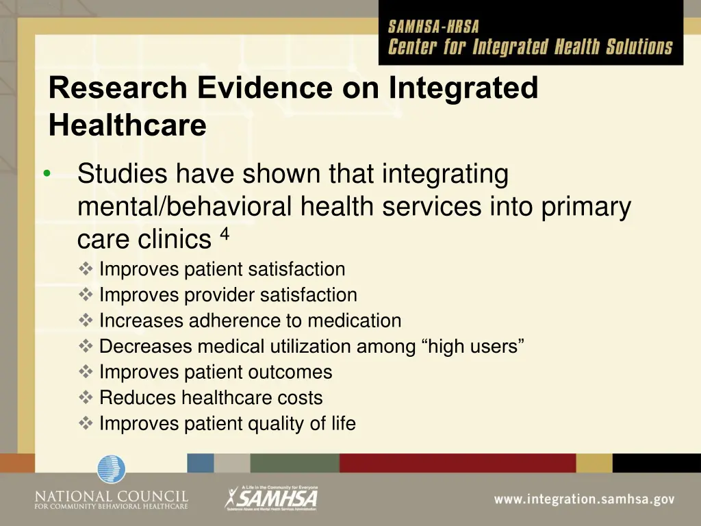 research evidence on integrated healthcare