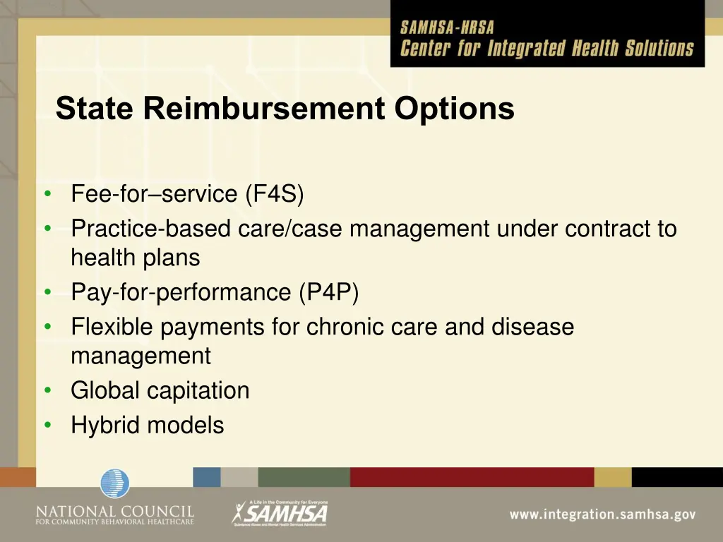 state reimbursement options