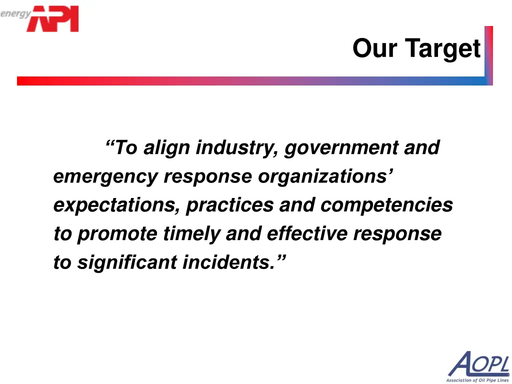 our target