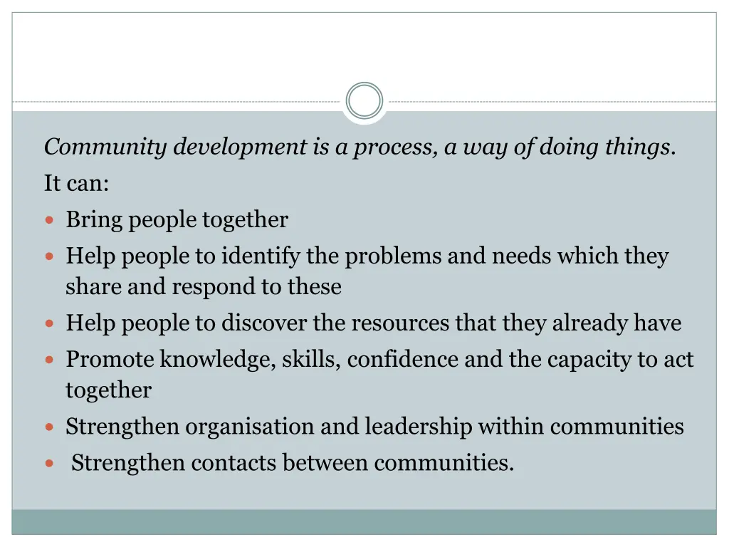 community development is a process a way of doing