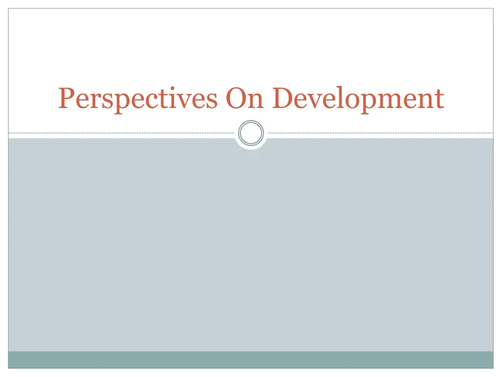 perspectives on development