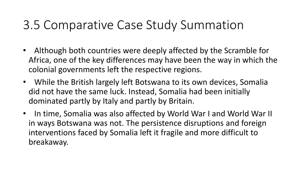 3 5 comparative case study summation
