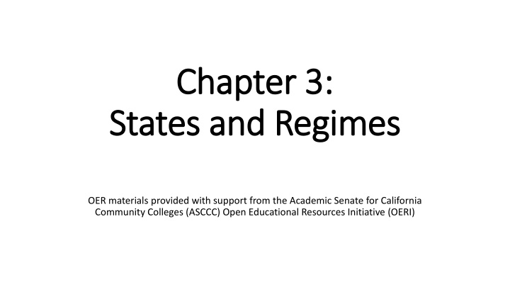 chapter 3 chapter 3 states and regimes states