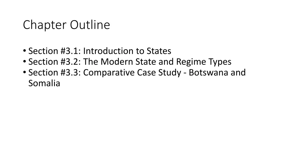 chapter outline