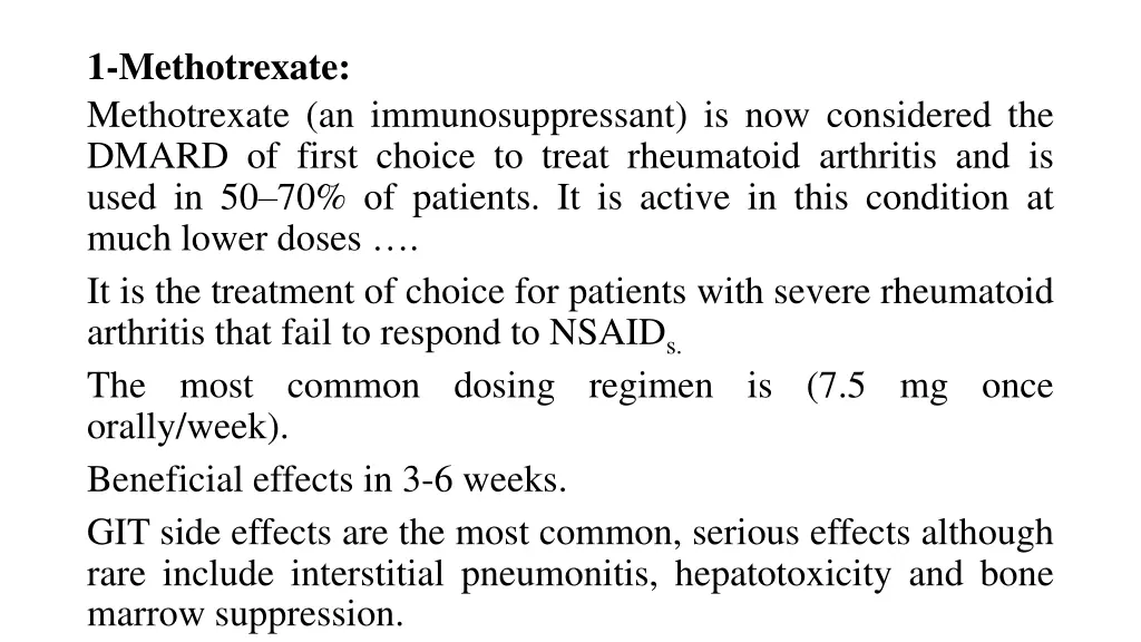 1 methotrexate methotrexate an immunosuppressant