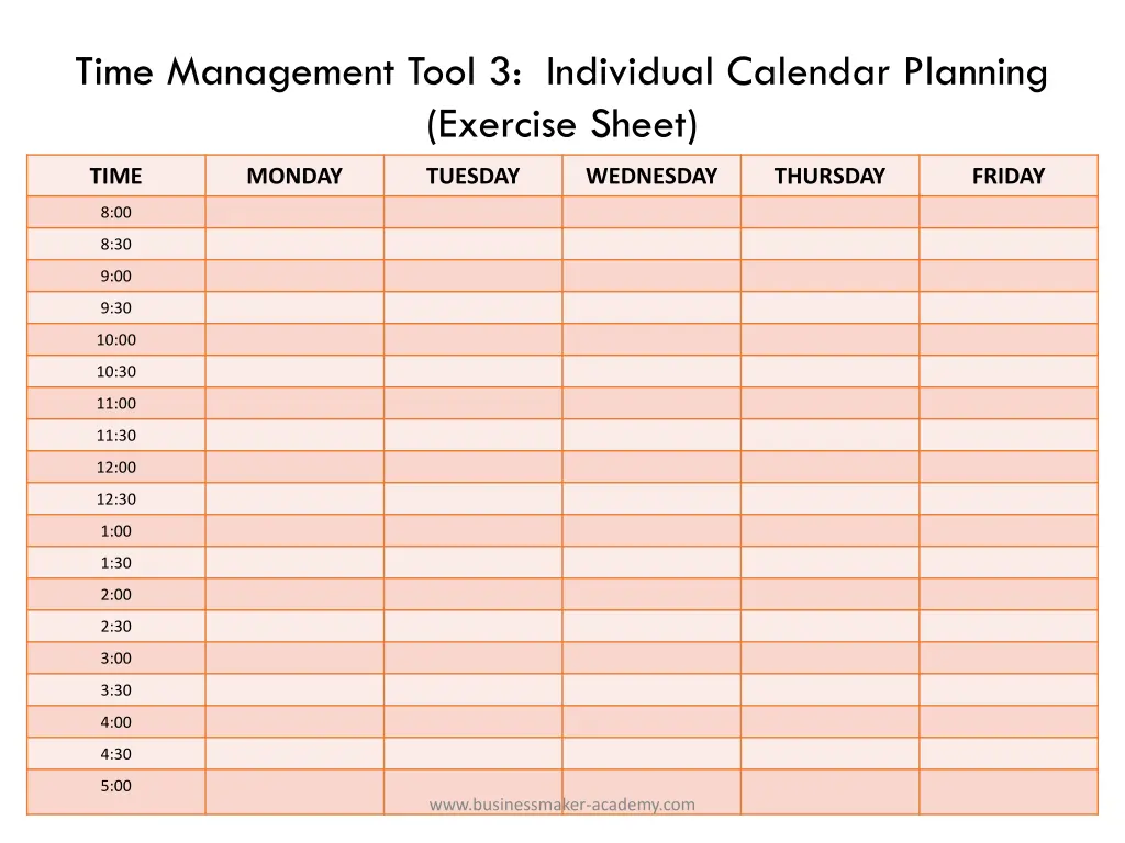 time management tool 3 individual calendar 2