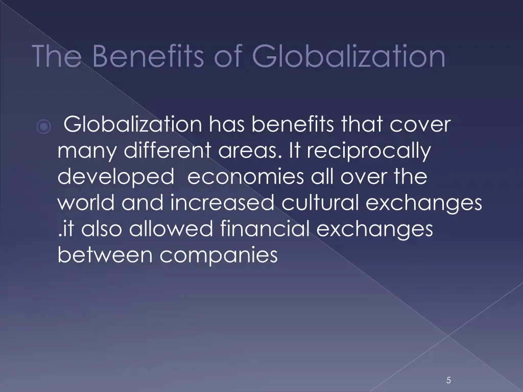 the benefits of globalization