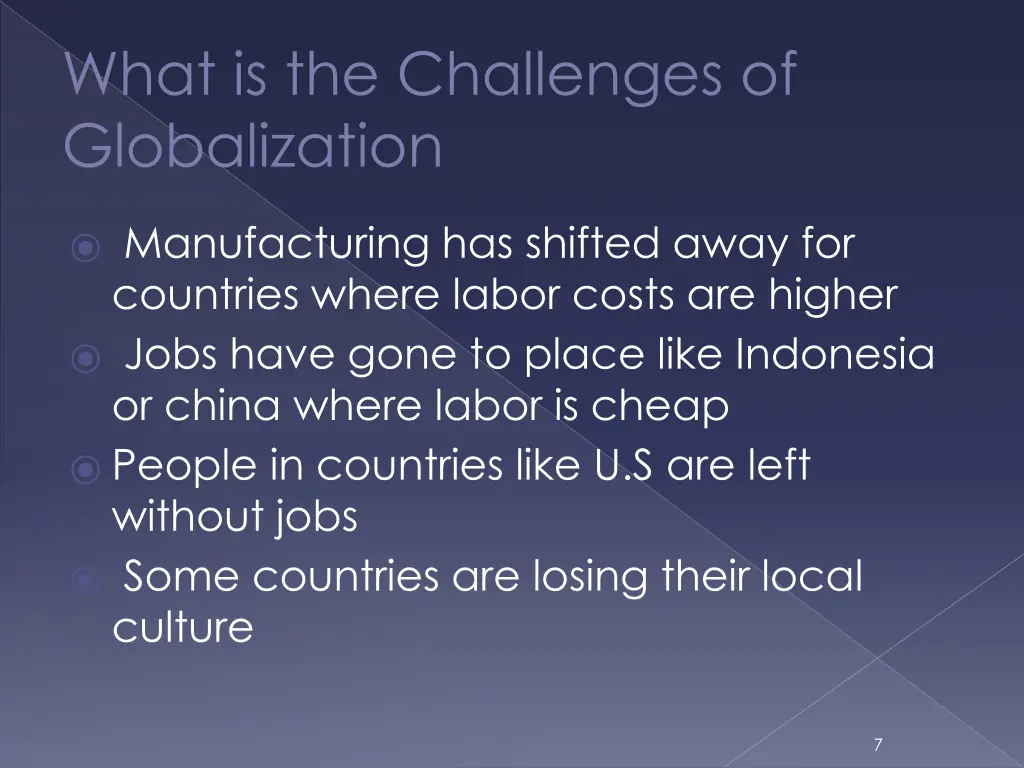 what is the challenges of globalization