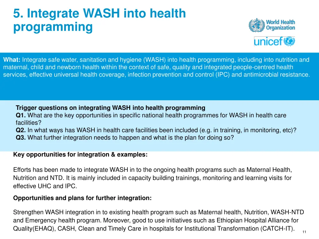 5 integrate wash into health programming